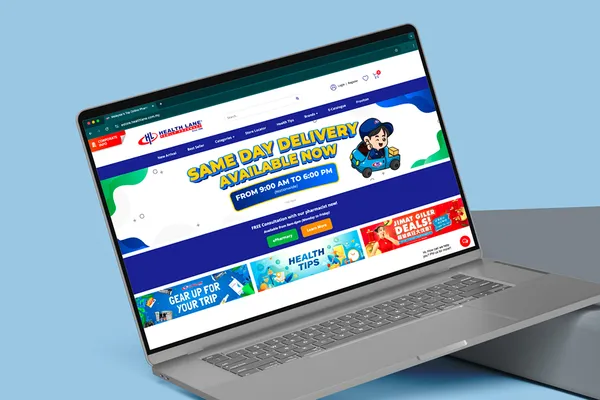 Health Lane website designed by O2O Digital