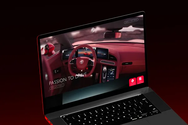 MG website designed by O2O Digital