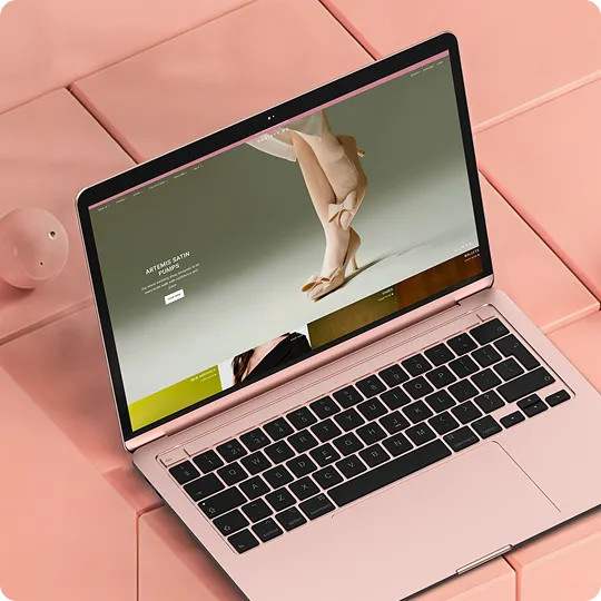 Christy Ng Shoes online store on a laptop