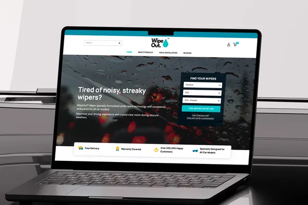Wipeout website designed by O2O Digital